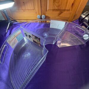 📌Inter Design 3  Lazy Susan Turntable Organizer Plastic Wedge Bins 1/4 & 1/8